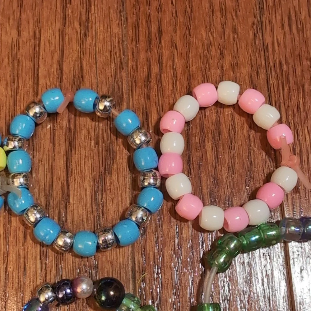 14 Colorful Beaded Kids Bracelets Set